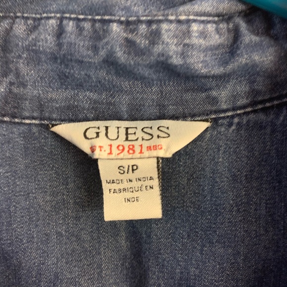 Guess Jean Shirt Dress - Picture 3 of 4
